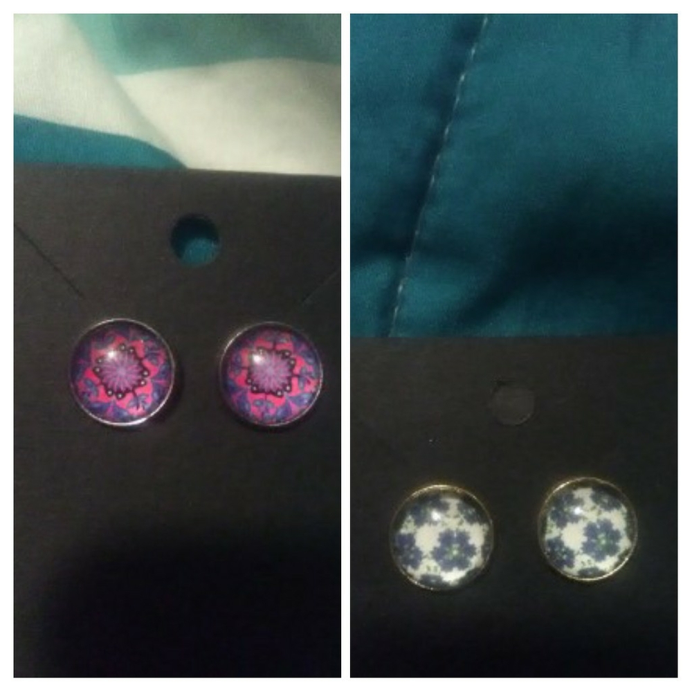 24 set different handmade post earrings by me